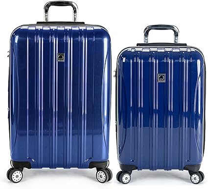 review Delsey Luggage Helium Aero 2 Piece Spinner Luggage Set | 21 And 25 (One Size, Cobalt Blue)