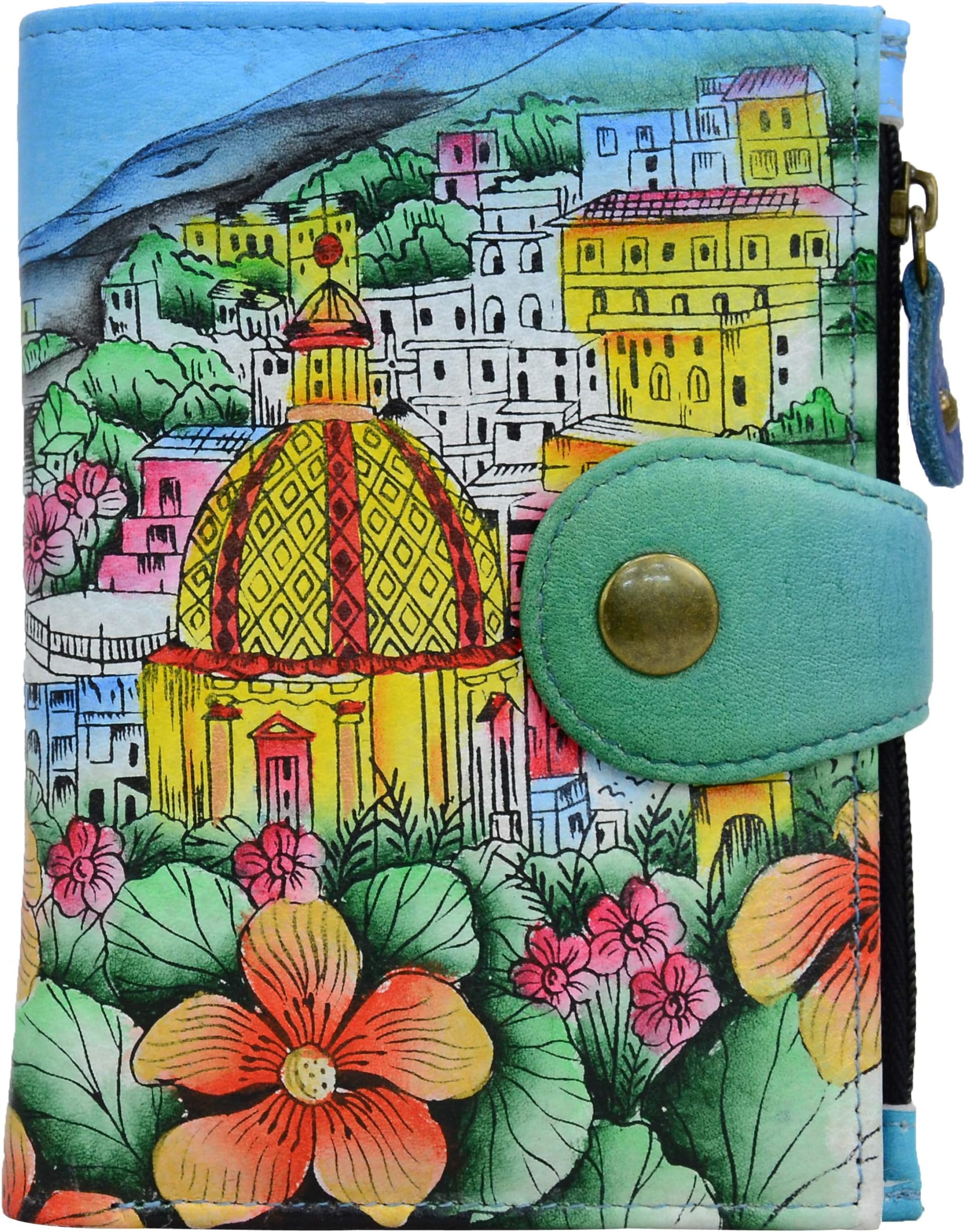 Women's Hand Painted Genuine Leather Ladies Wallet