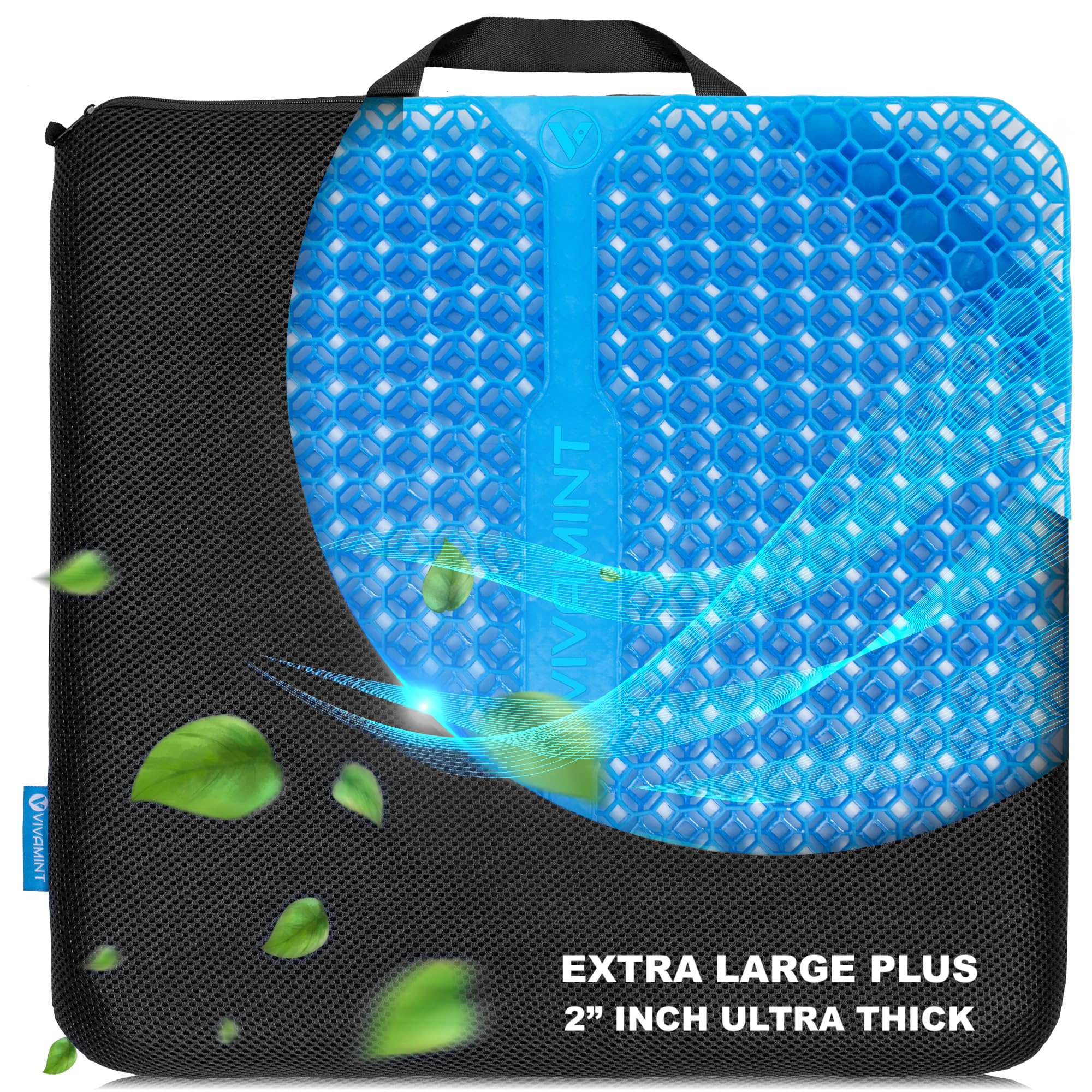 Cojines de asiento de gel ultra gruesos para sentarse durante mucho tiempo, alivio de presión, dolor de cadera, ciática y dolor de espalda, almohadilla de asiento extra grande y gruesa para asiento de