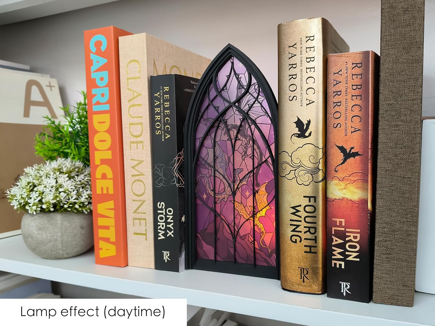 TwoDays Dragon Wing Inspired Book Nook – Romantasy Dragon Merch Bookshelf Decor for Book Lovers, Fantasy Gifts for Bookish Collectors Library (Black) - Image 7