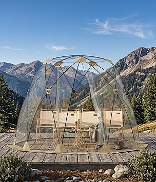 10x10 ft Outdoor Pop Up Bubble Tent, 4-6 Person Garden Dome Igloo Tents with Rainproof & Windproof Design for Camping, Backyard Events and Beach