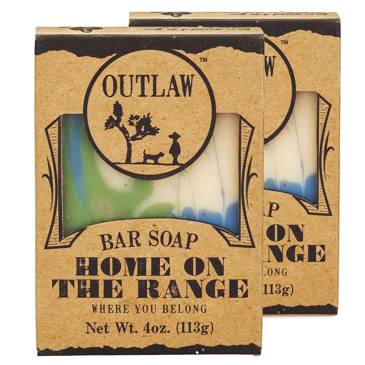Handmade Soap - For Summer - Smells like fresh-cut grass, blackberries & laundry - Home On The Range Fresh Scent - Men's & Women's Natural Soap - 2 Pack