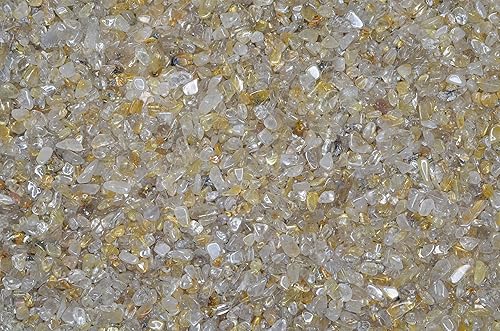 Fantasia Materiales 12 lb de piedras de tamaño de cuarzo rutilado dorado rodado disponible en Yaxa Colombia