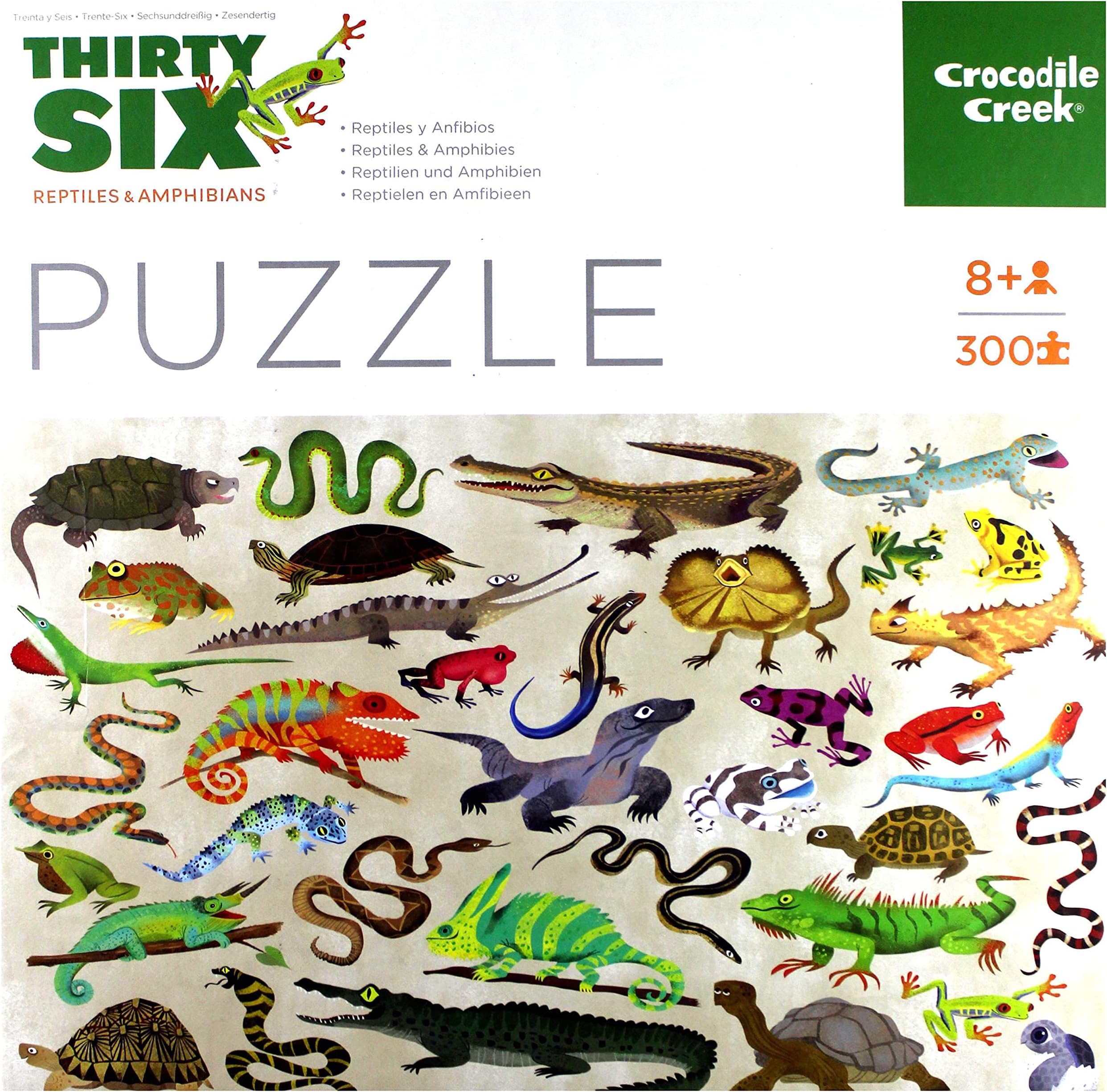 Crocodile Creek Thirty-Six Reptiles and Amphibians Jigsaw Puzzle Floor