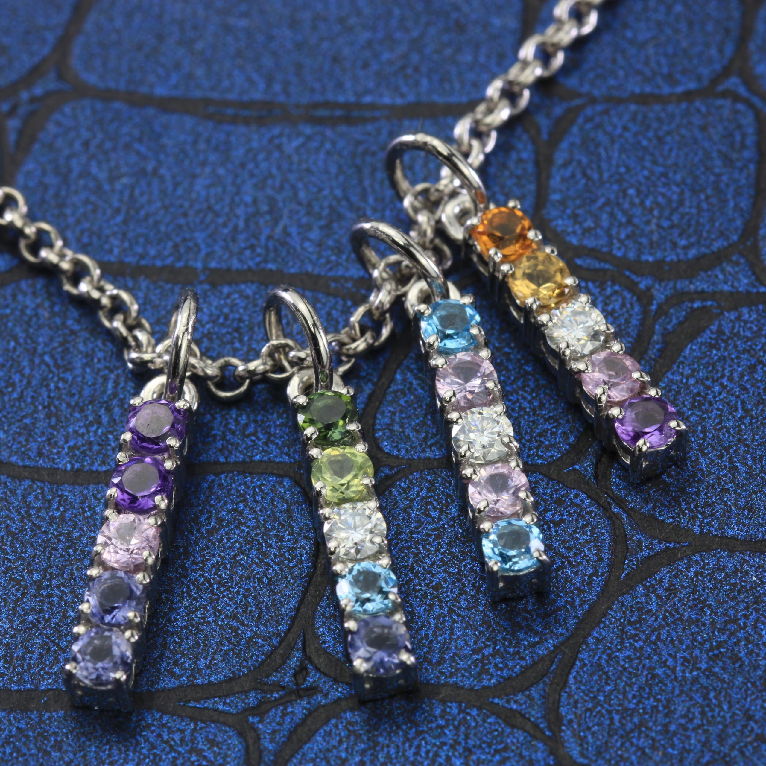 LGBTQ Pride bandiera ciondolo charm collana in argento sterling 925 con pietre, placcato platino o oro, arcobaleno Lesbian Trans Gay Bi Pan Non Binary gioiello regalo Queer LGBT