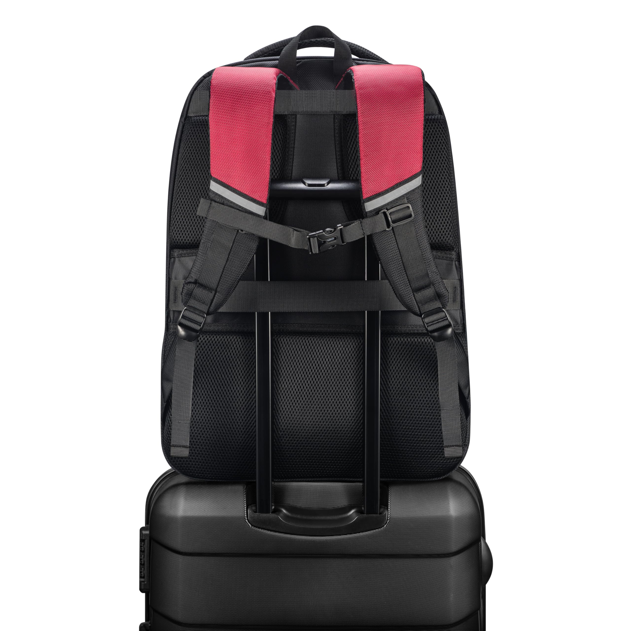 BARRENS Mochila de equipaje de mano, 55 x 40 x 20 cm, ligera mochila de viaje de 38 l, para avión con elementos reflectantes y diseño ergonómico