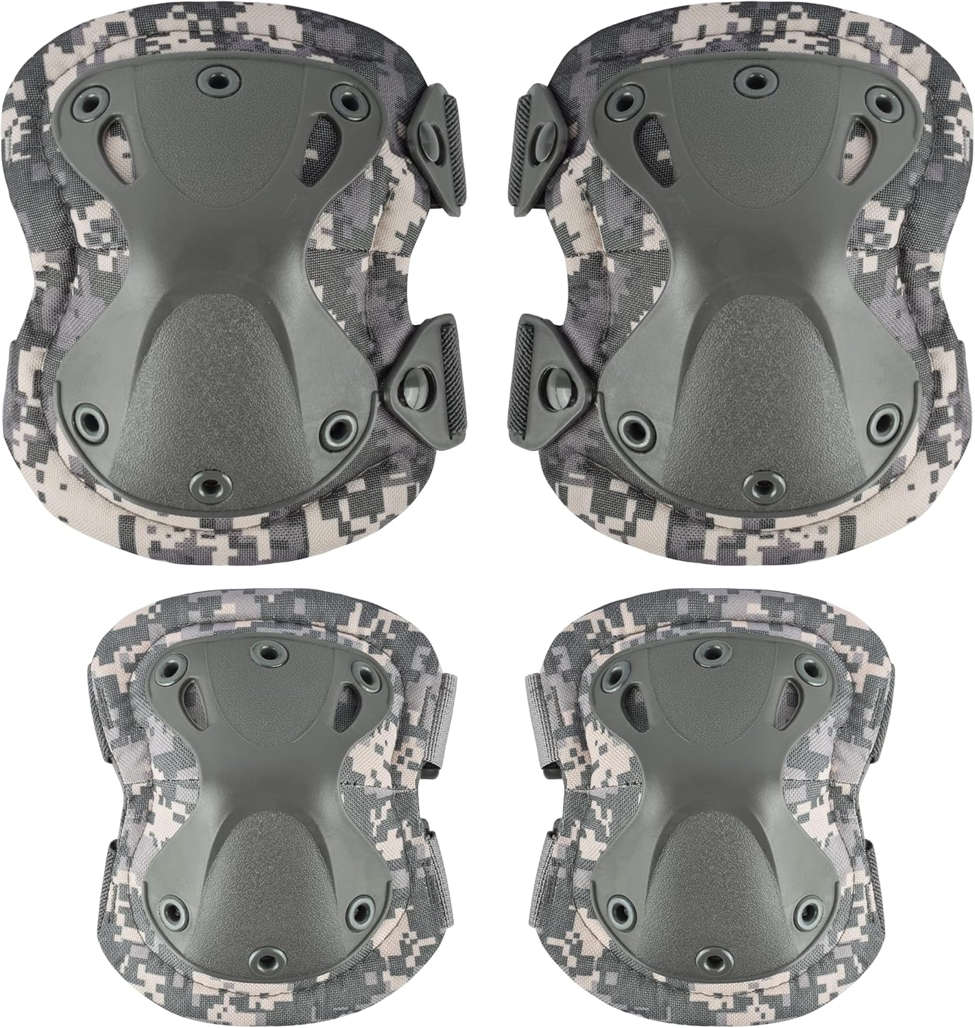 Professional Tactical Combat Knee and Elbow Protective Pads Sets Advanced Tactical Gear Set for Airsoft Paintball Hunting Army Skate Outdoor Sports…