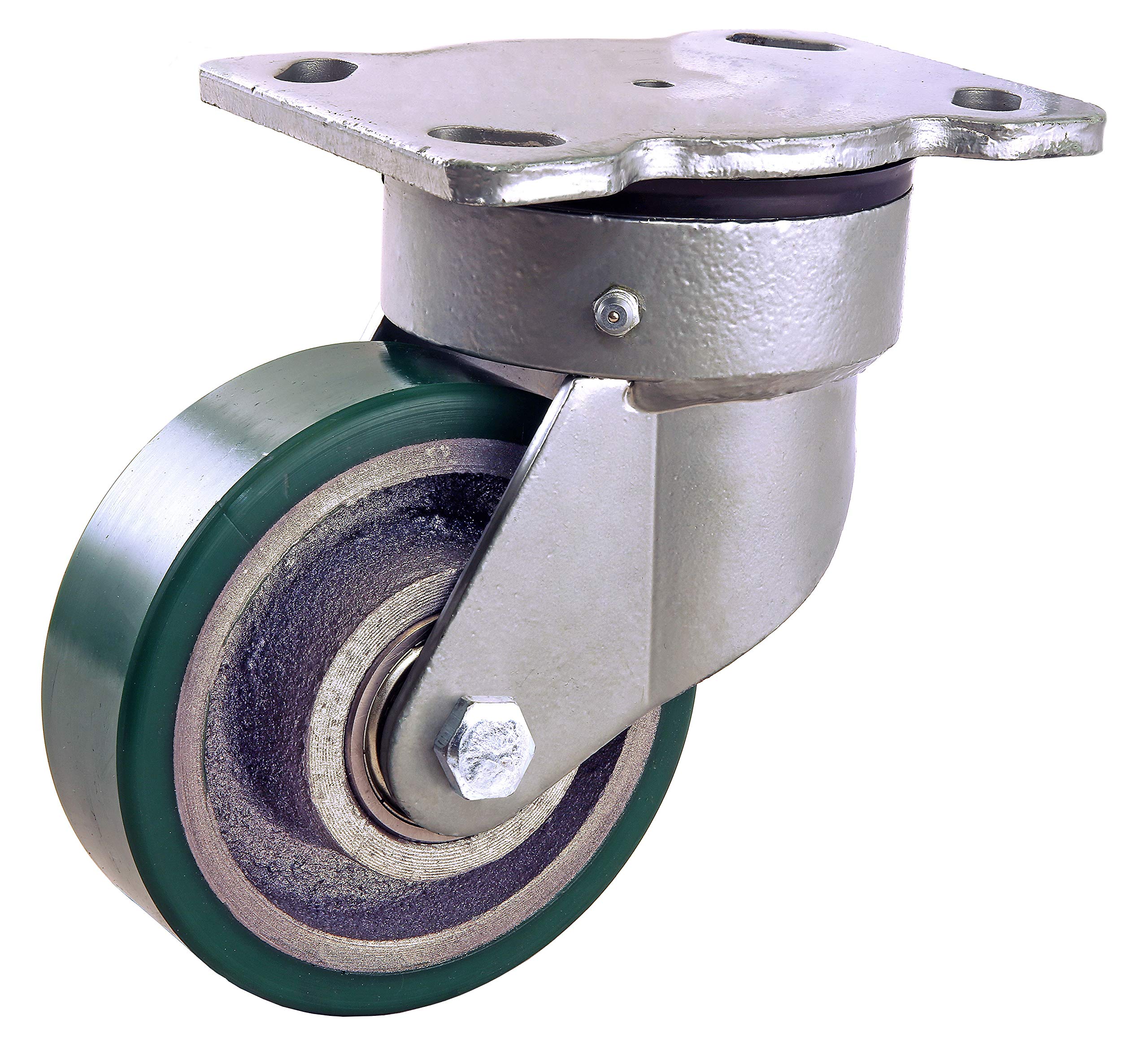1 Stück Lenkrolle je 600 kg Tragkraft, PU Rollenbelag, Ø 125 mm