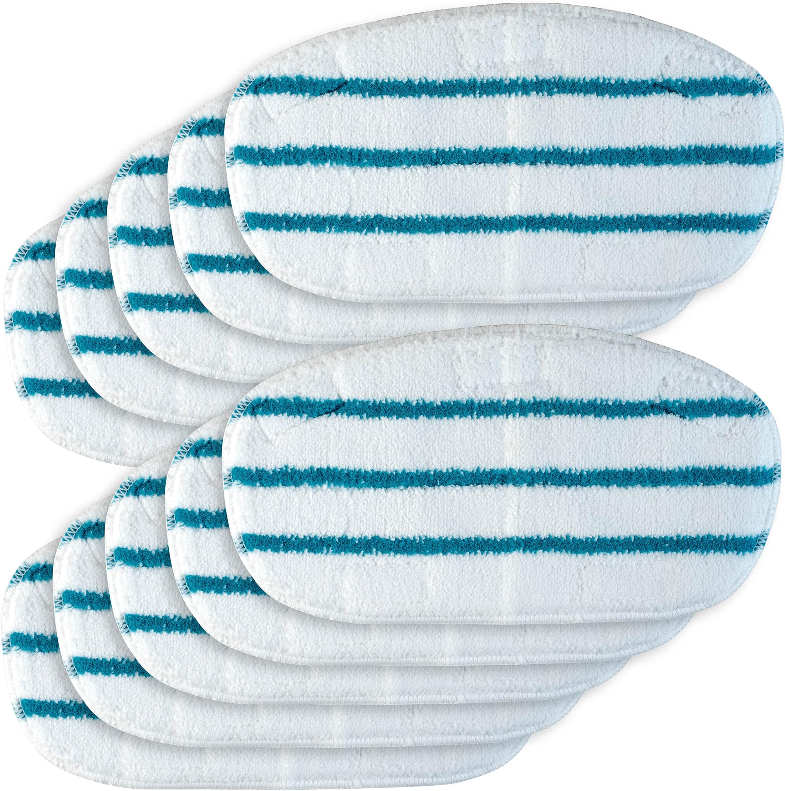BlueStars 10 Pack Microfiber Steam Mop Pads for PurSteam ThermaPro 10-in-1 Steam Mop Washable Reusable Pads Replacement - Compatible with ThermaPro 211 Steam Mop Cleaners
