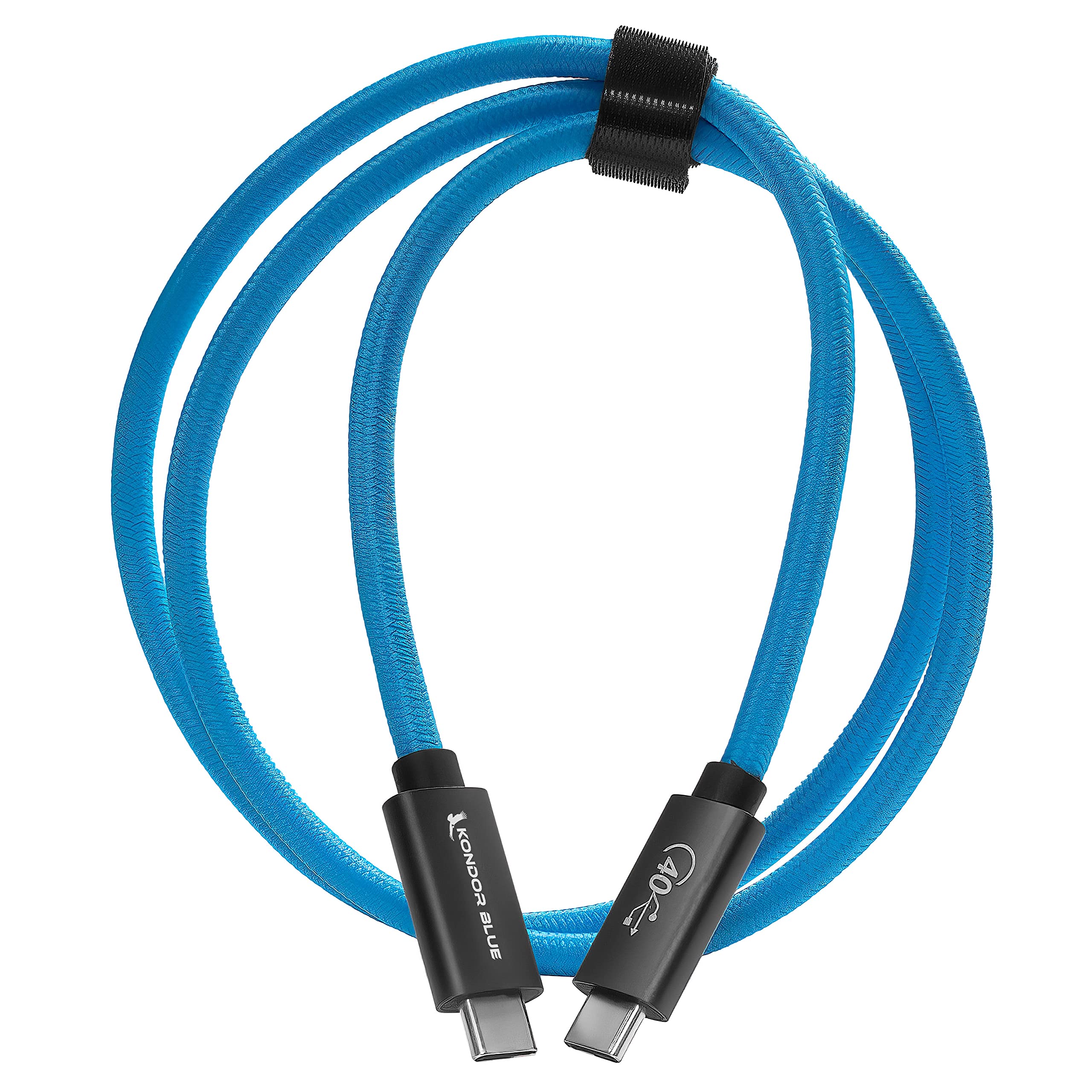 KONDOR BLUE Cable USB 4 USB-C a USB-C tipo C de 6 pies | Transferencia de datos de 40 Gbps, carga rápida de 100 W 5 A, compatible con Thunderbolt 4, video 8K, trenzado de nailon, conectores reforzados
