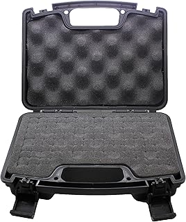 SAS Pistol Lockable Hard Case with Locking Holes for Archery Accessories or Handgun (Hard Case with Foam)