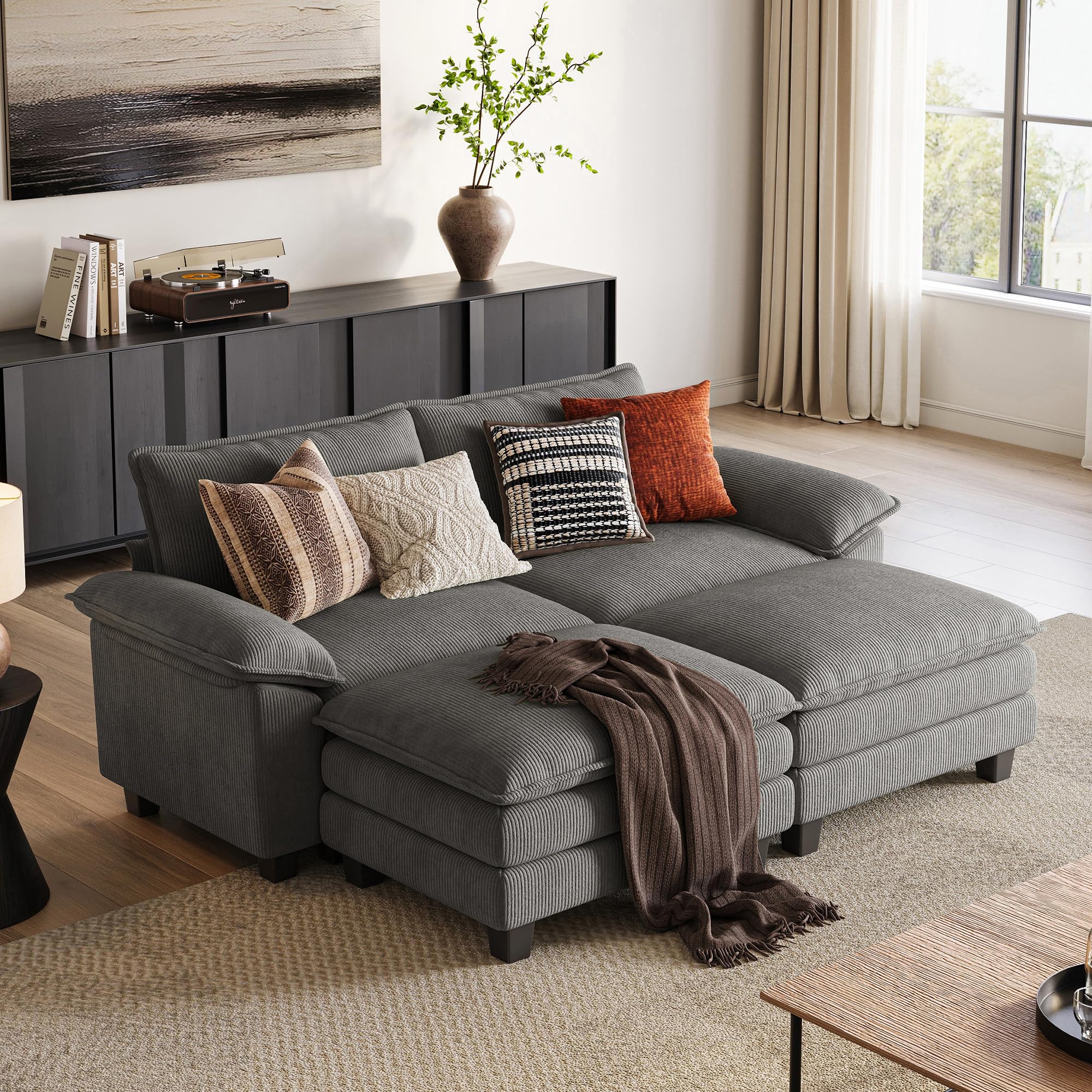 Amazon.com: LINSY HOME Modular Sectional Sofa - 90 Inch Oversized