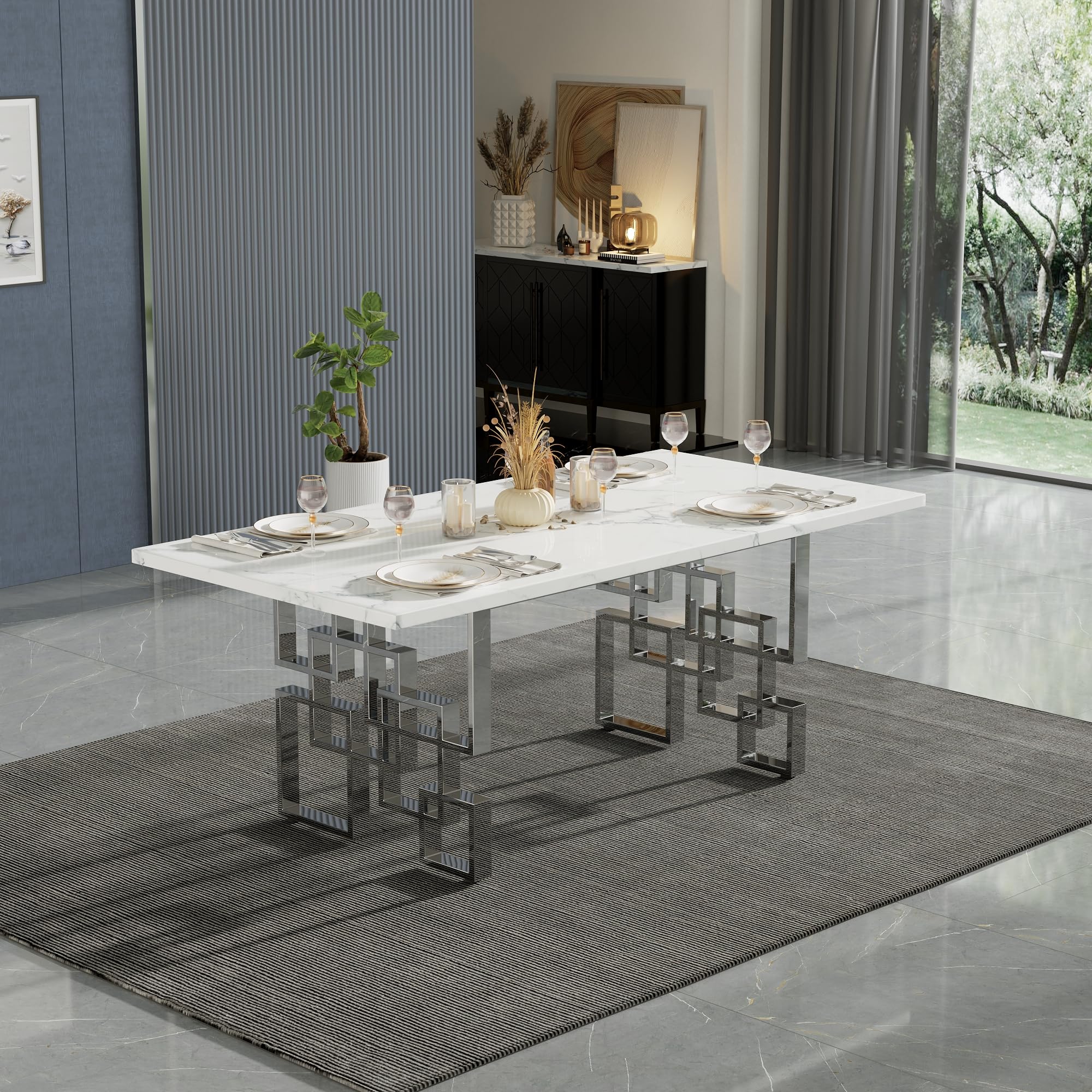 Amazon.com - AUZ Luxury Dining Table, 78 inche Rectangular