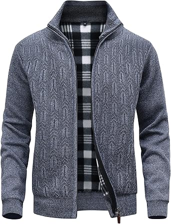 QUEGO Suéteres Para Hombre - Suéter De Punto Acanalado Para Hombre (Color Marrón Café, Talla : L
