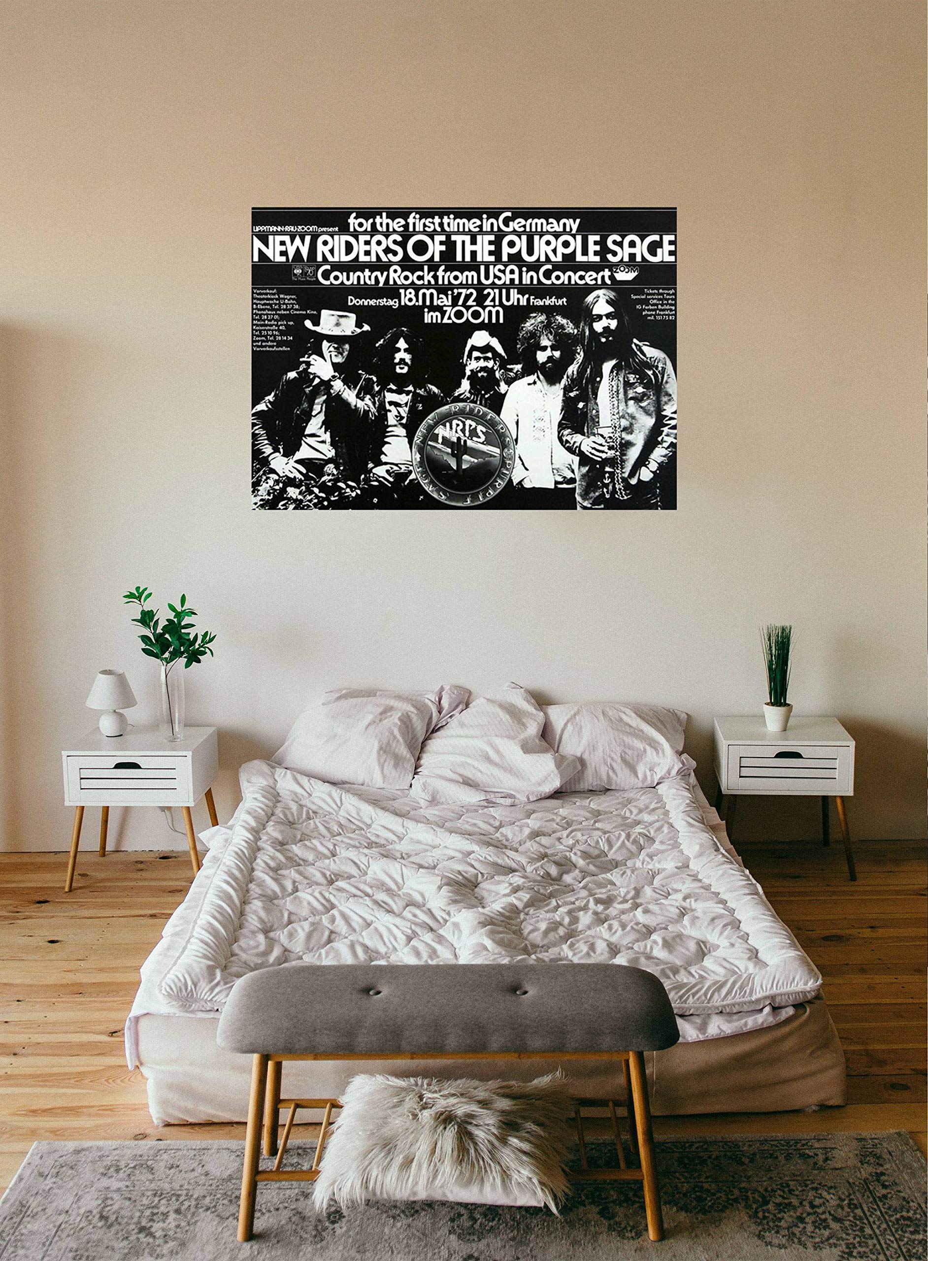 New Riders of The Purple Sage - Gypsy Cowboy, Frankfurt 1972 » Konzertplakat/Premium Poster | Live Konzert Veranstaltung | DIN A1 «