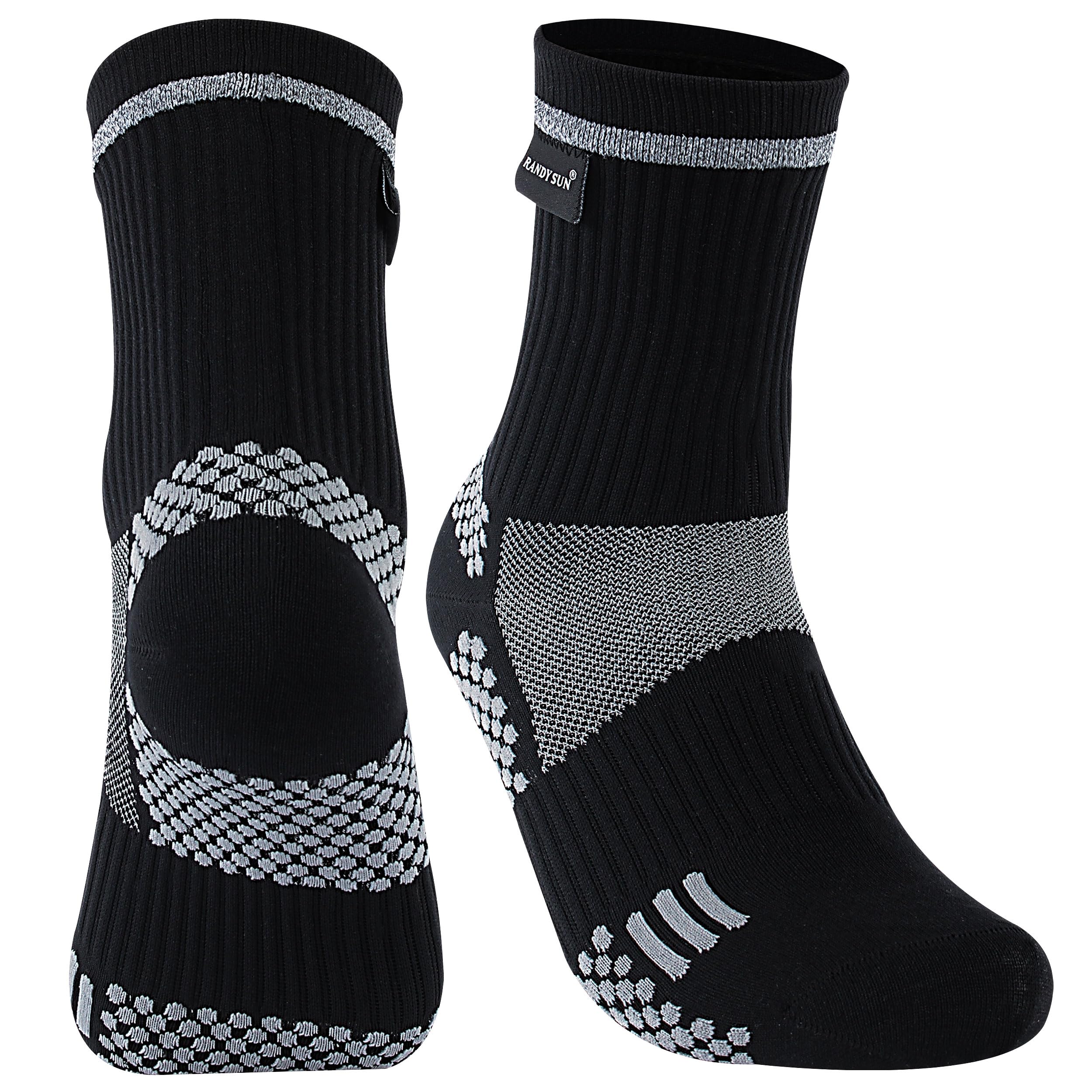 RANDY SUN Merino Wool Hiking Waterproof Socks, Unisex Breathable Multisport Crew Socks 1 Pair