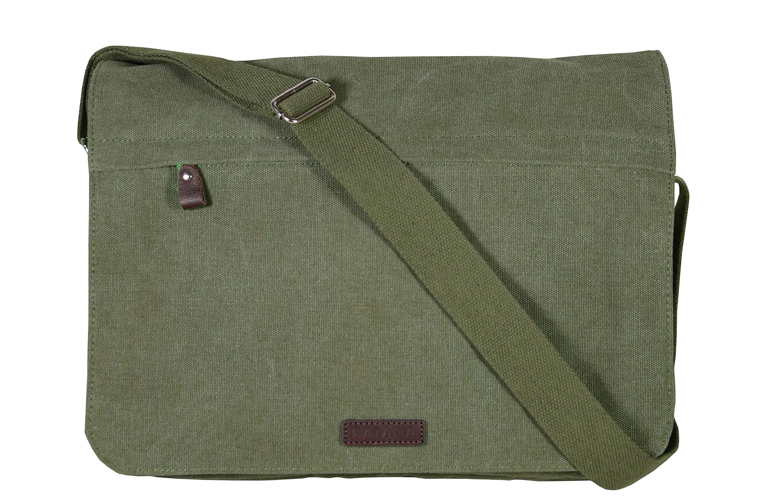 Grand sac besace sac à bandoulière unisexe toile garni cuir KATANA réf 6565 (6 coul.disp.)