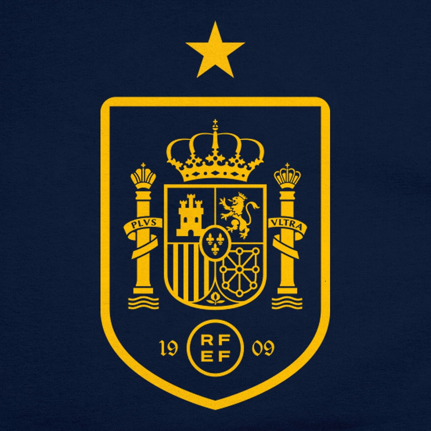Icon Sports Officially Licensed Royal Spanish Football Federation Soccer Cotton T-Shirt - Unisex Adult