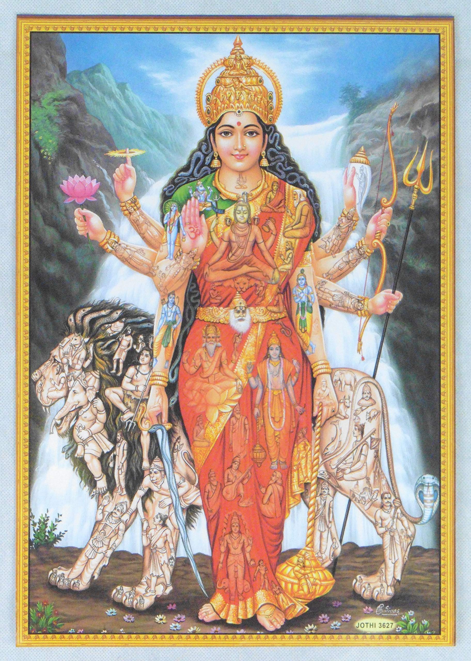 Jothi Goddess Durga Hindu God Poster