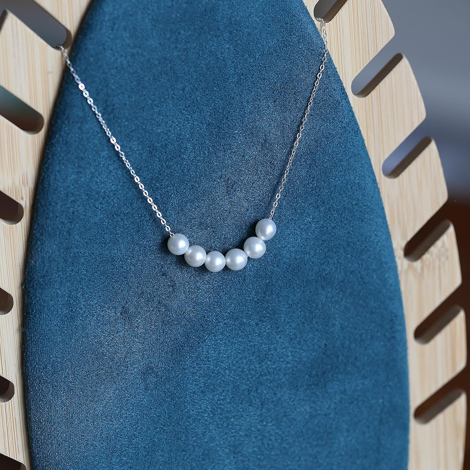 60th Birthday Gifts for Women, Simple White Pearl Necklace Crafted with 6mm Freshwater Cultured Pearl and Sterling Silver Adjustable Cable Chain, Gifts for Women - Image 2