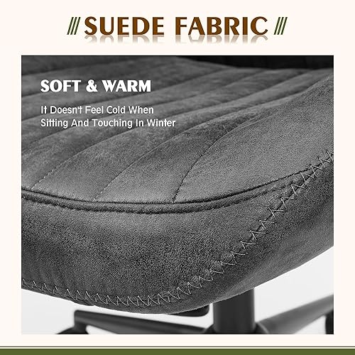 Miniatura 4 de Silla de Oficina con Respaldo Alto, Silla de Oficina Giratoria Moderna, Silla de Juego de Tela de Gamuza Negra, Silla de Oficina para el Hogar con