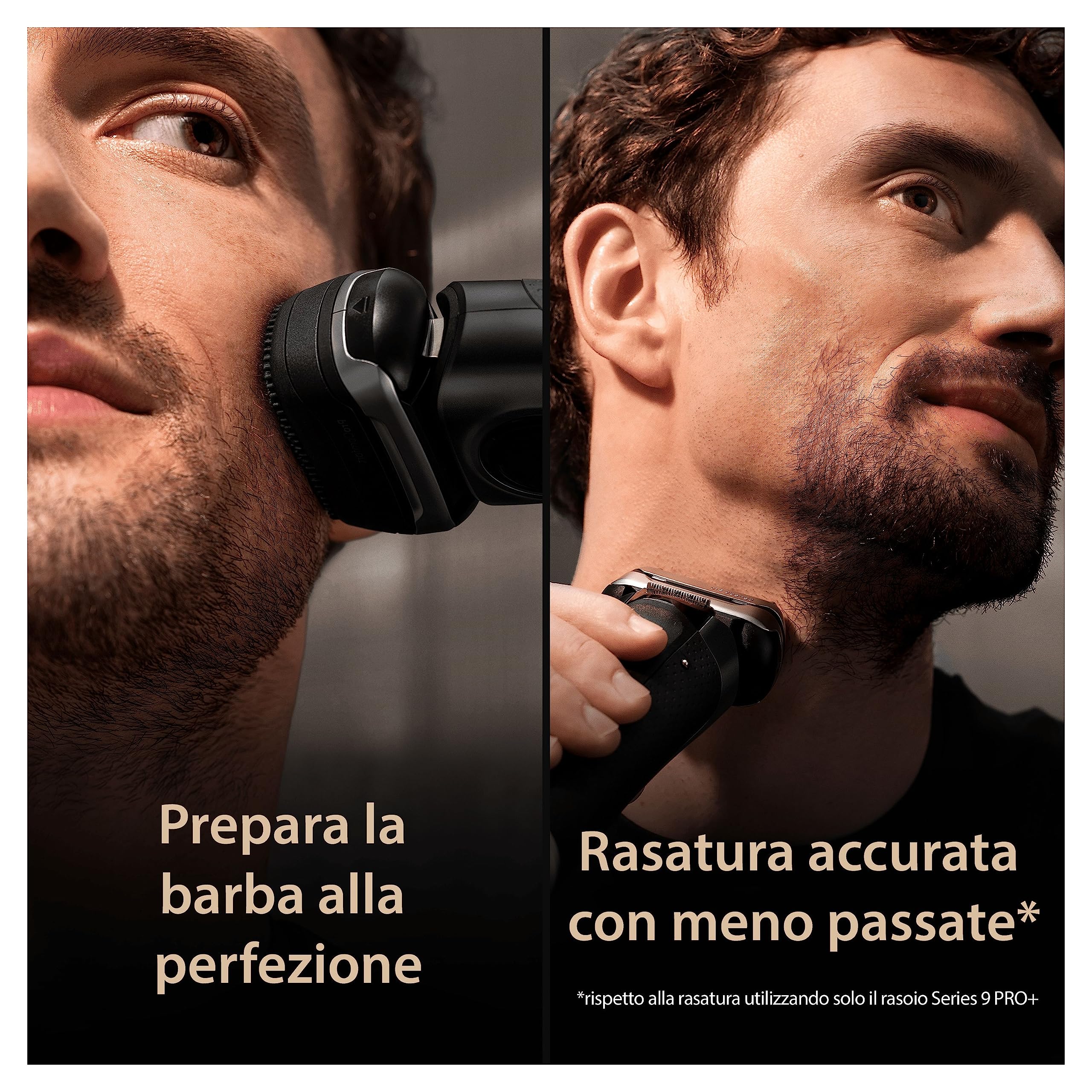 Braun Series 9 PRO +, Rasoio Elettrico Barba, Regolabarba Uomo, Rifinitore Di precisione, Custodia Viaggio, Lame Flessibili, Stazione SmartCare, , Batteria Litio Ion, Idea Regalo, 9590cc Nero