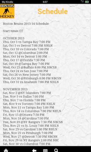 Boston Hockey News (Kindle Tablet Edition)