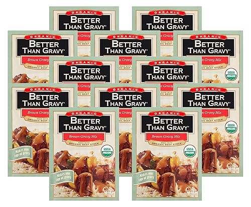 Better Than Salavy mezcla de salsa marrón orgánica, hecha con carne de res orgánica, hace una taza de salsa, mezcla de salsa orgánica USDA, paquete