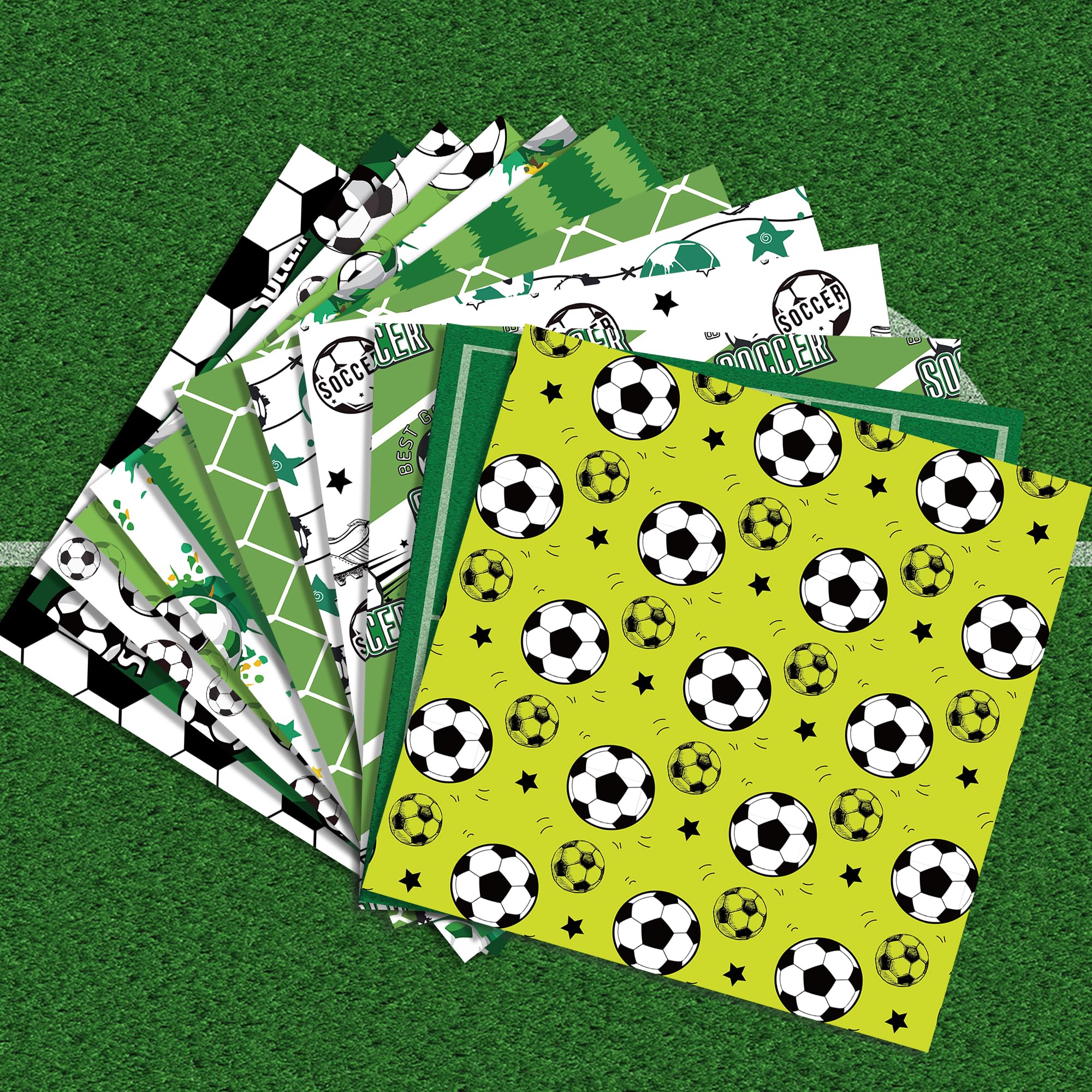 Amazon | スポーツサッカースクラップブックペーパー 24枚 12インチ x