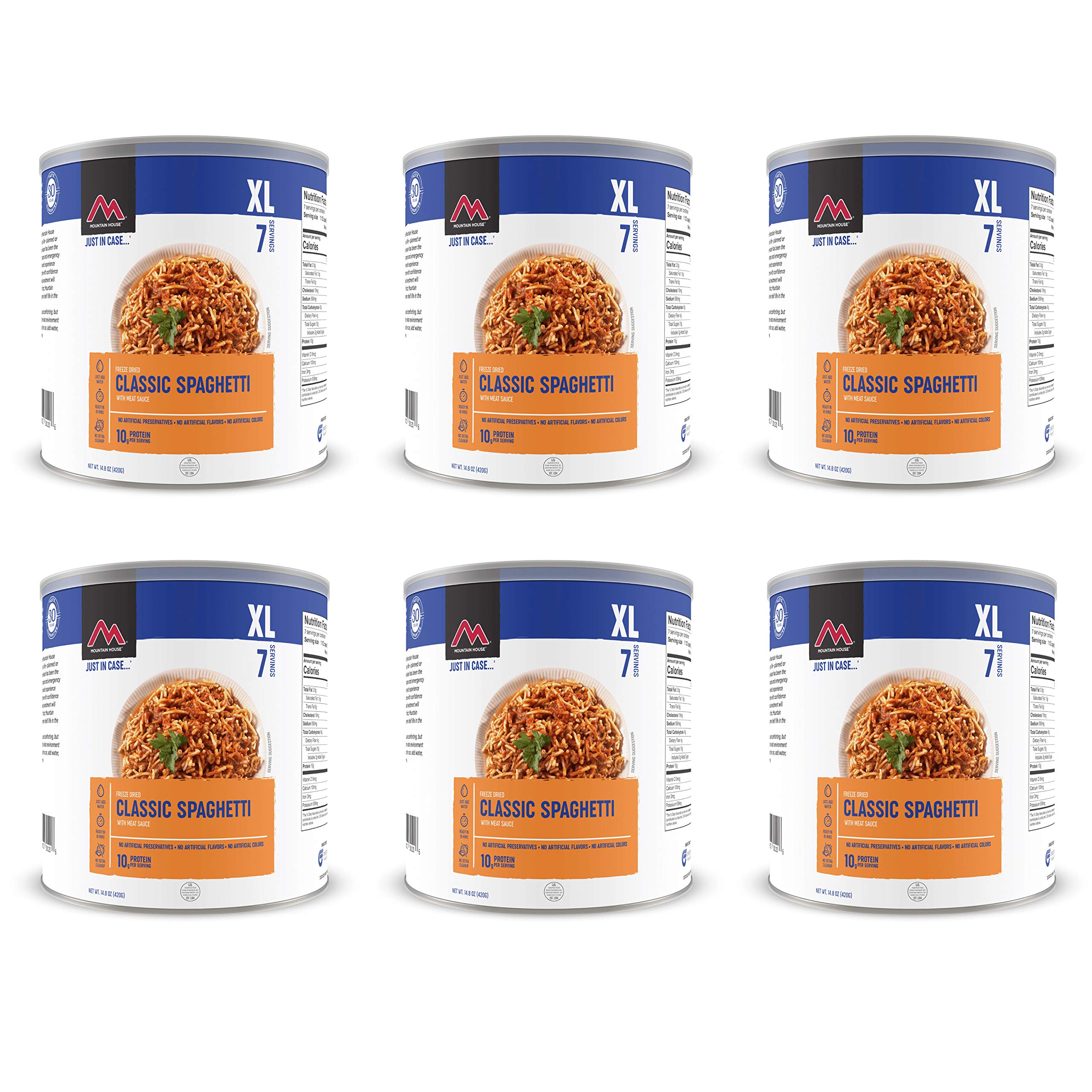 Mountain House Spaghetti with Meat Sauce #10 Can Freeze Dried Food - 6 Cans Per Case