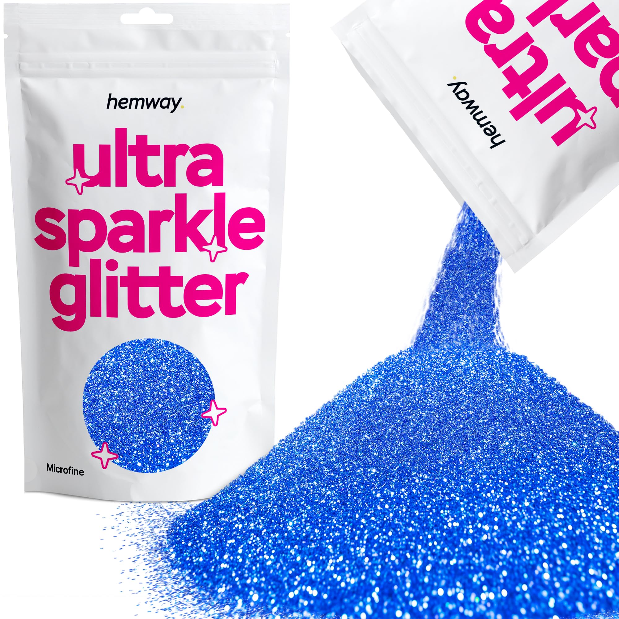 Hemway Ultra Sparkle Glitter Baby Pink Iridescent 100g Fine | Glitter for Arts & Craft, Makeup, Nail Art, Crafting, Card Making, Sparkle Decoration — view 30