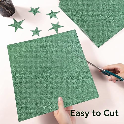Miniatura 6 de Cartulina verde con purpurina de 12 x 12 pulgadas, papel para Cricut, tarjeta gruesa para hacer tarjetas, álbumes de recortes, manualidades (30