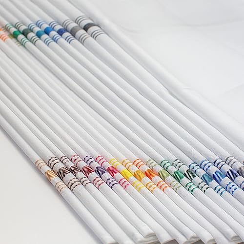 Miniatura 4 de Fabric Textile Products Servilletas Bistro Signature Stripe  Servilletas de cena de tela de poliéster duraderas y resistentes a las manchas  18 x 22