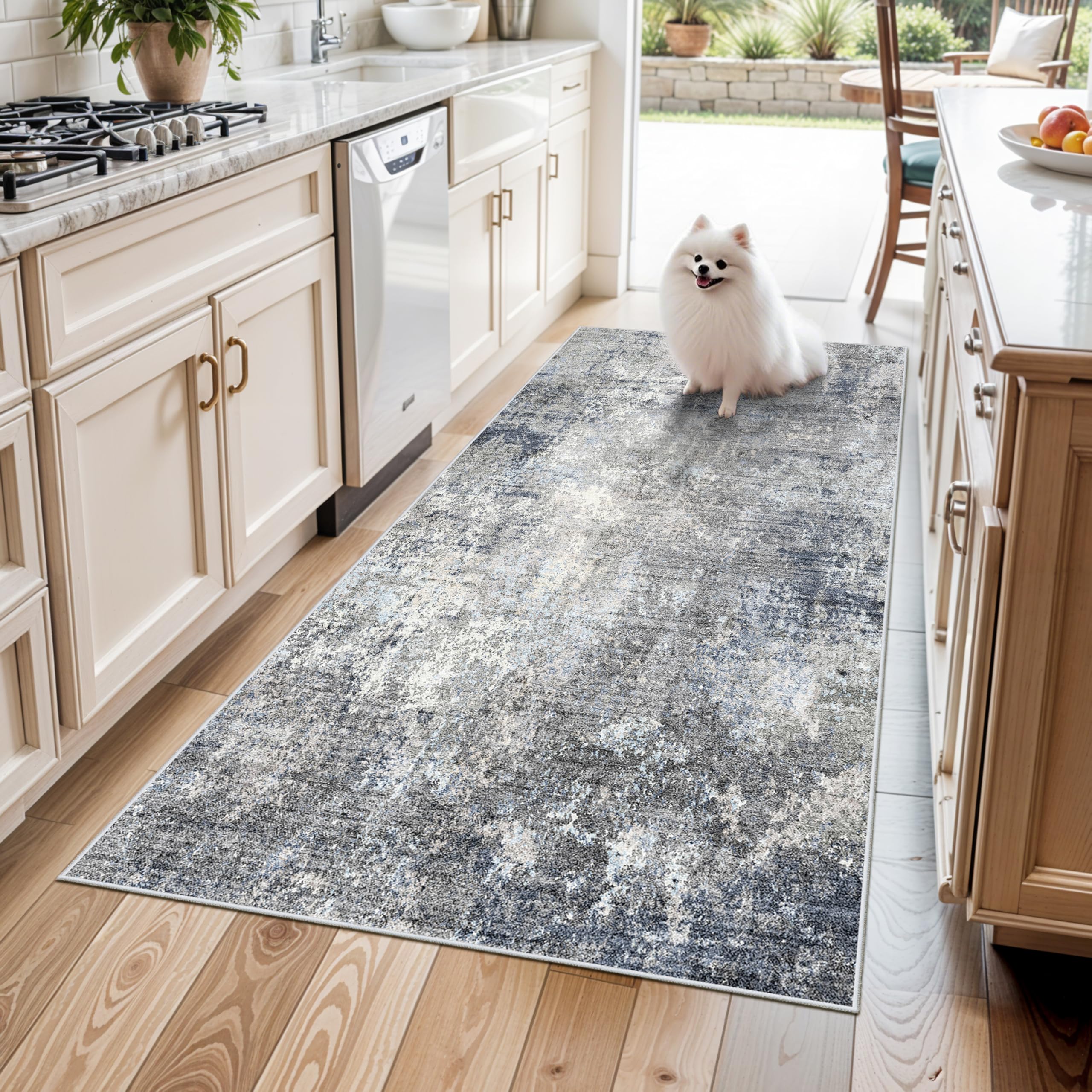 4x6 Rug Machine Washable Non-Slip Soft Small Area Rug for Indoor Entryway Living Room Bedroom Kitchen Modern Abstract