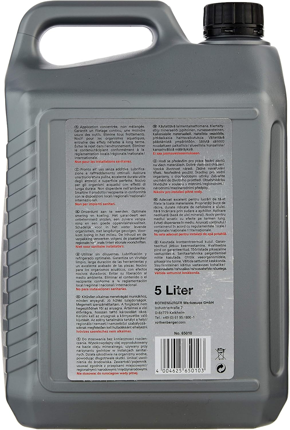Rothenberger 65010 5L Mineral Thread Cutting Oil