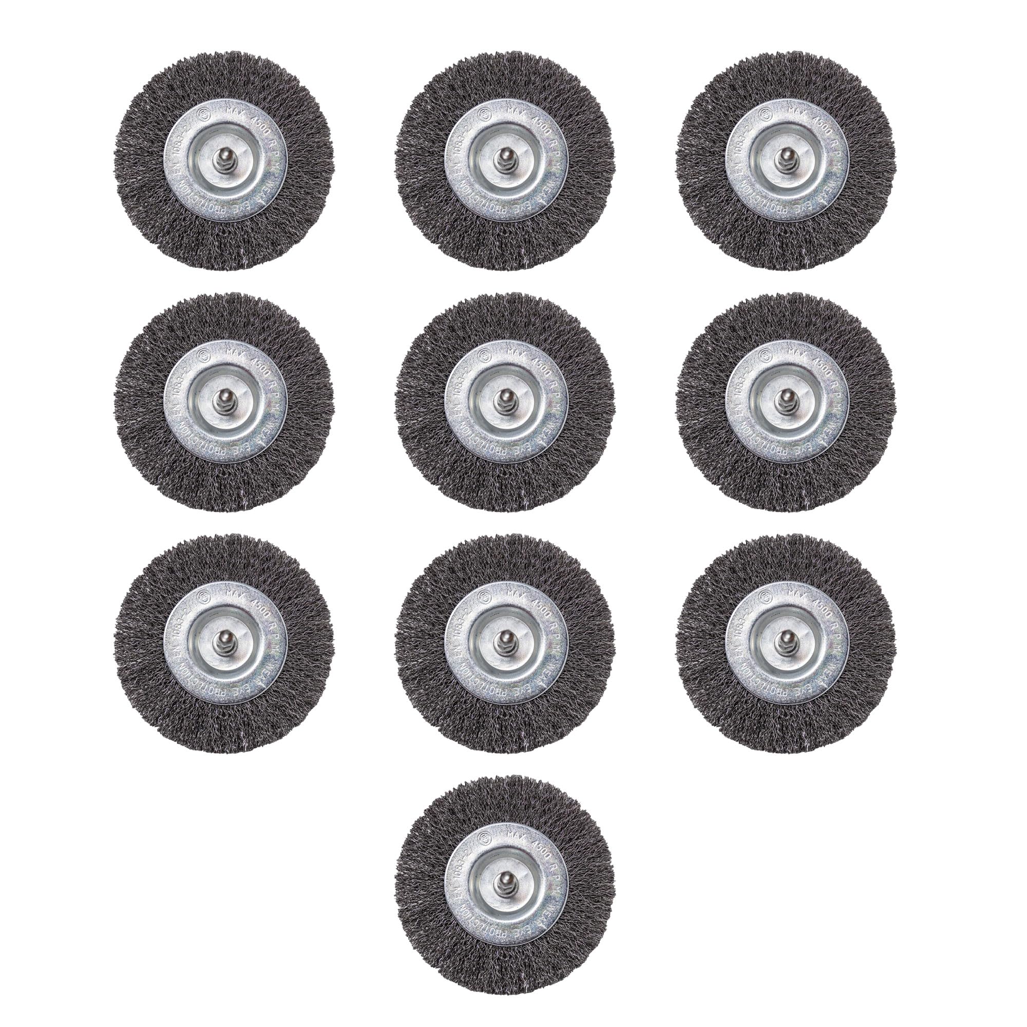 10er Set Fugenbürste für AKKU Fugenbürste Grizzly AFB 18 Lion Metall/Draht/runde Drahtbürste/Metallbürste
