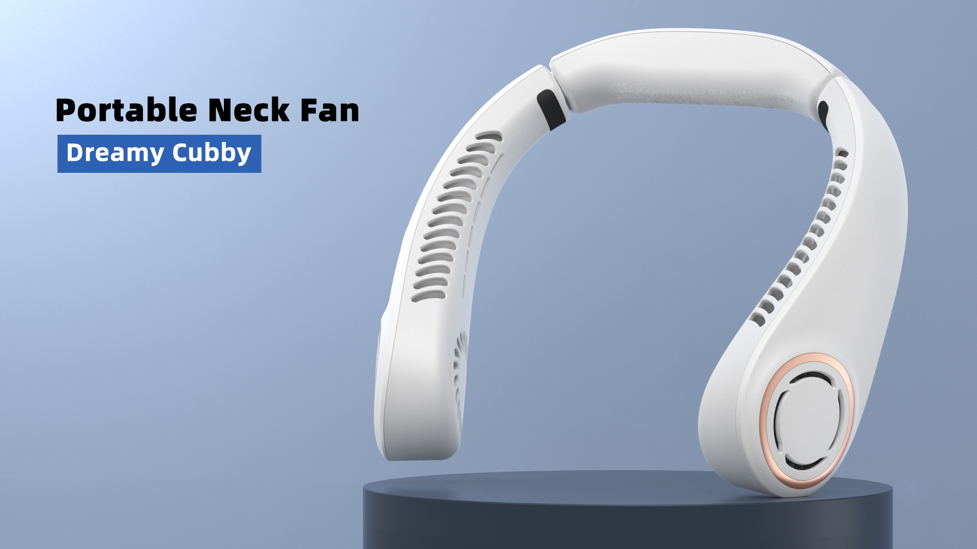 Portable Neck Fan, Hands-Free Bladeless Fan, 360°C Cooling