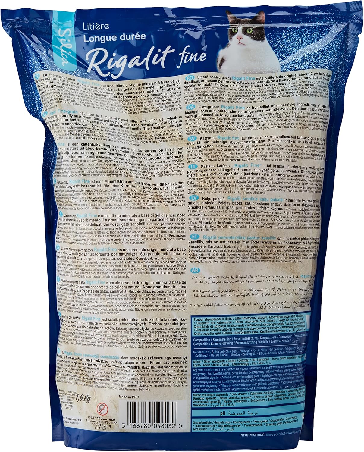 Riga Rigalit Silica Fine Cat Litter