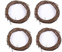 Vista 1 de YYCRAFT 4 coronas de vid de madera, 8 pulgadas