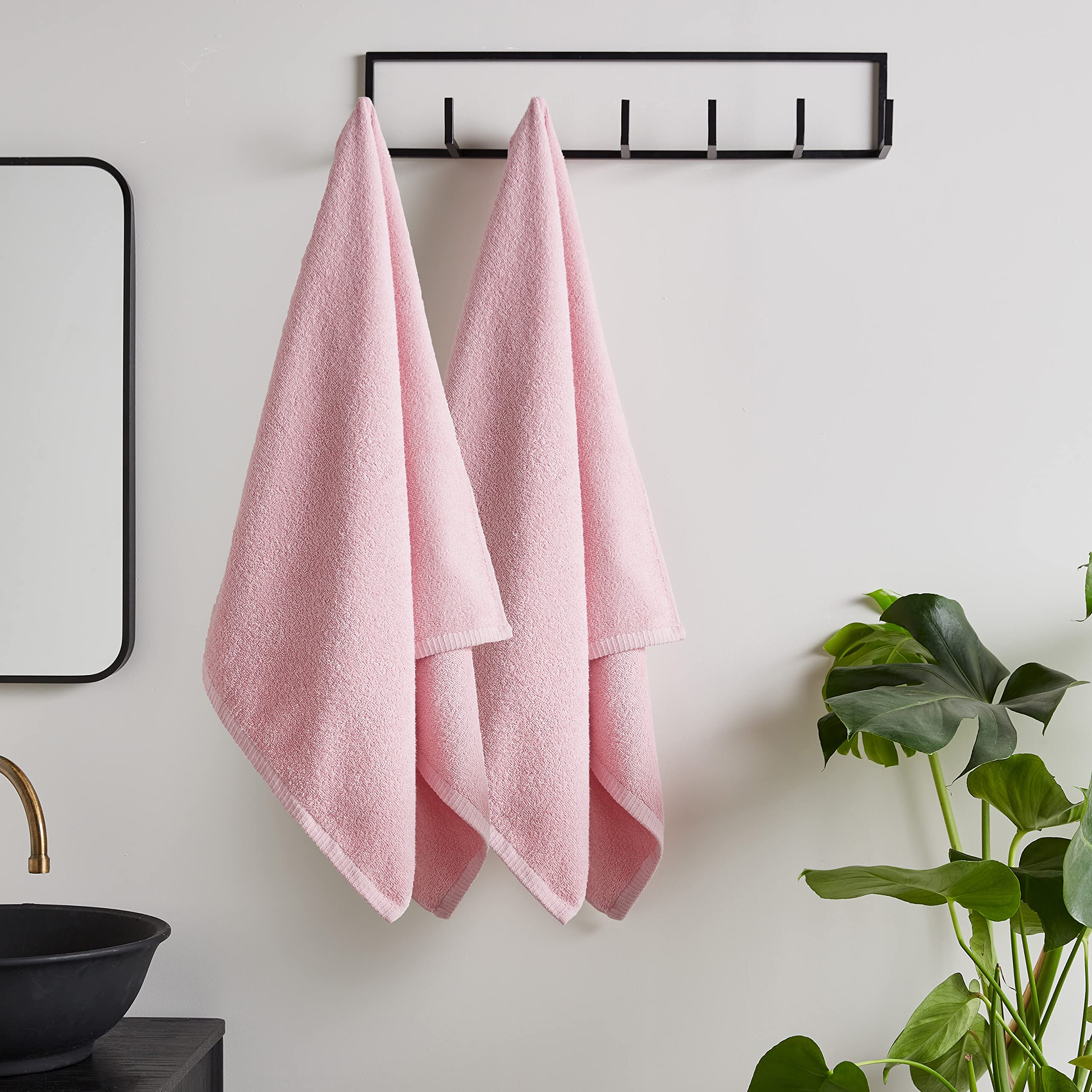 Julian Charles Pink Catherine Lansfield Quick Dry Cotton Towels - 2Pk Bath Sheet