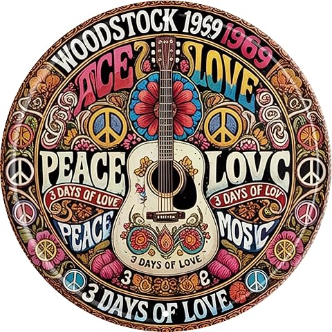 CSWLJS Room Decor Peace Love 3 Days Of Love Metal Tin Sign 8x8 In Durable Indoor/Outdoor Gift Vintage Wall Art Decor