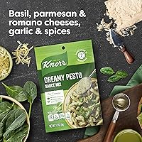 Vista 4 de Knorr Mezcla de salsa cremosa para pasta de pesto para comidas simples y acompañamientos, sin sabores artificiales, sin MSG añadido 1.2 oz