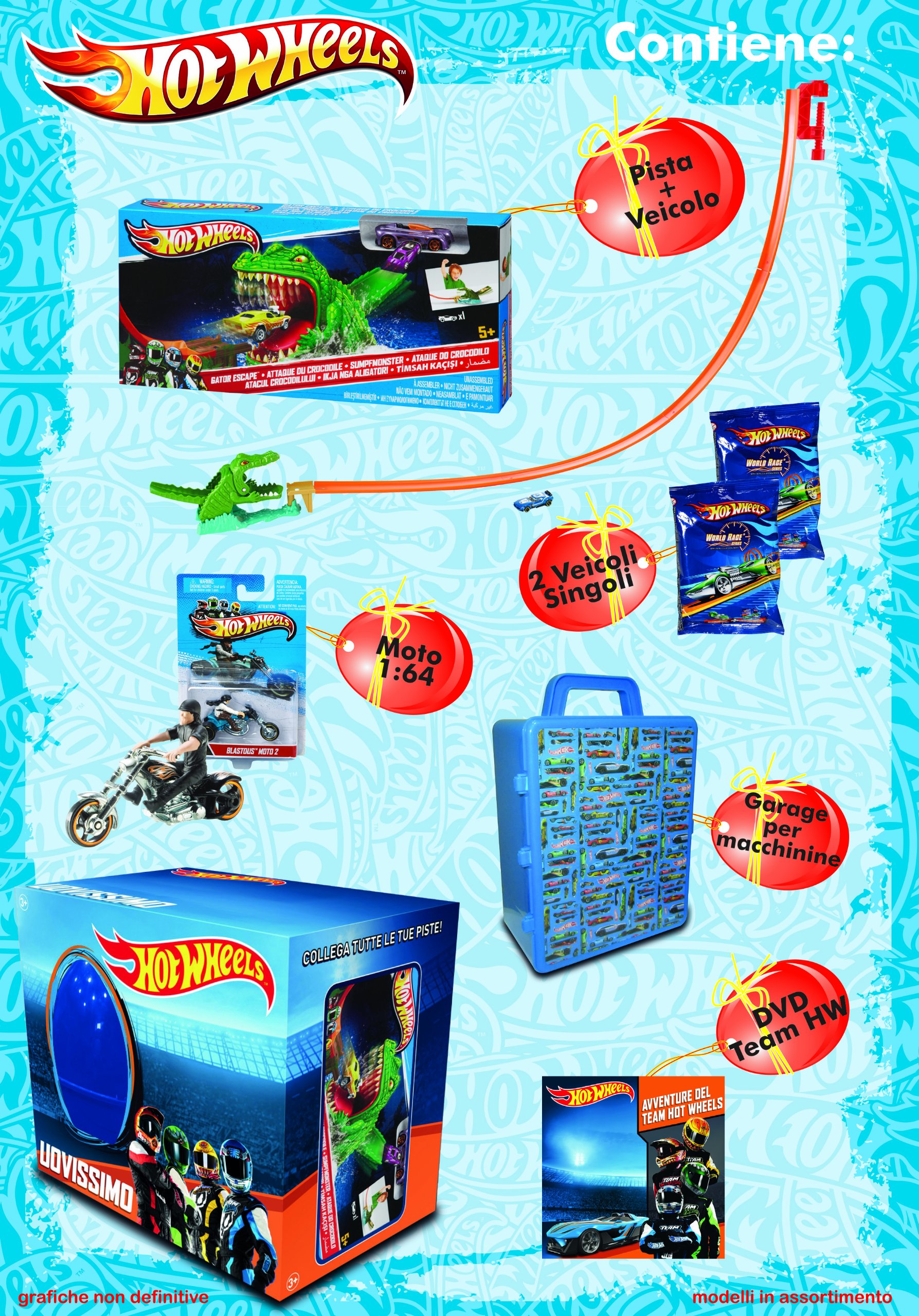 Mattel CCW71 - Rennbahnen und Zubehör - Hot Wheels Surprise Ei
