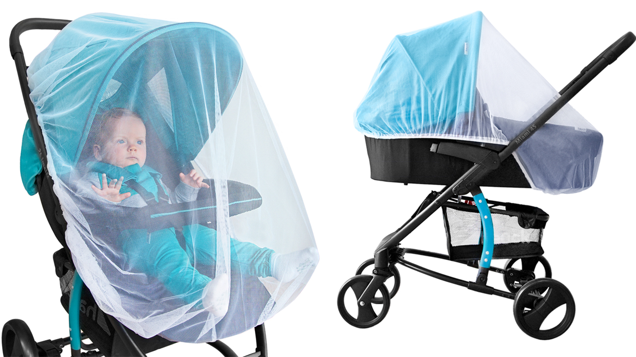 Moustiquaire Bébé Universelle Premium - Protection Anti-Insectes Poussette, Siège Auto, Berceau, Pack N Play - Filet Respirant Lavable