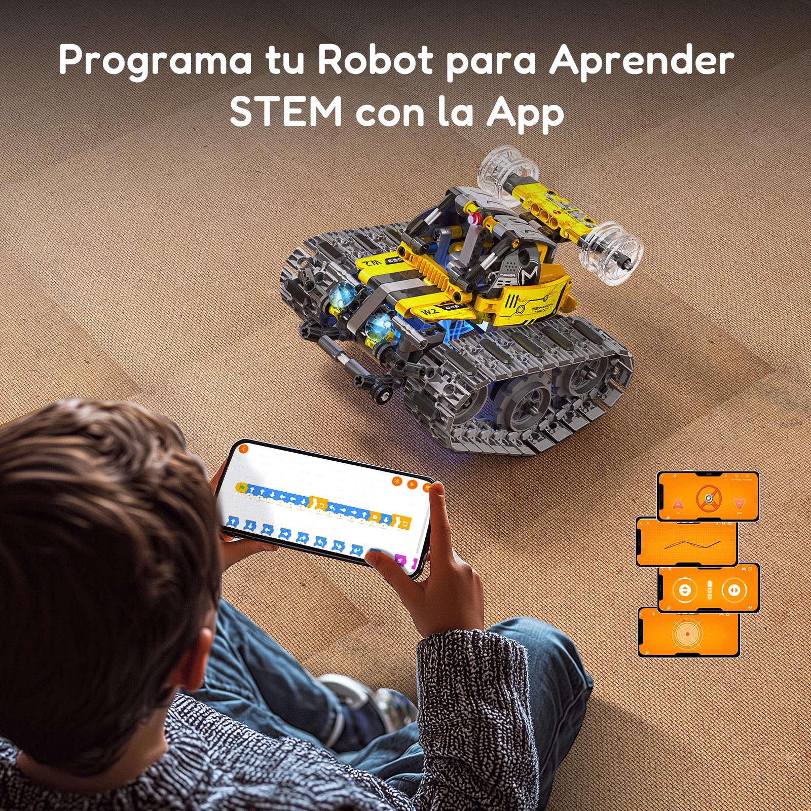 IKUPER Robot 6 en 1 para Niños de 6 a 12 Años con App y Control Remoto | Robótico STEM Programable para Niños, Juego de Construcción, 631 Piezas, Regalo de Cumpleaños y Navidad