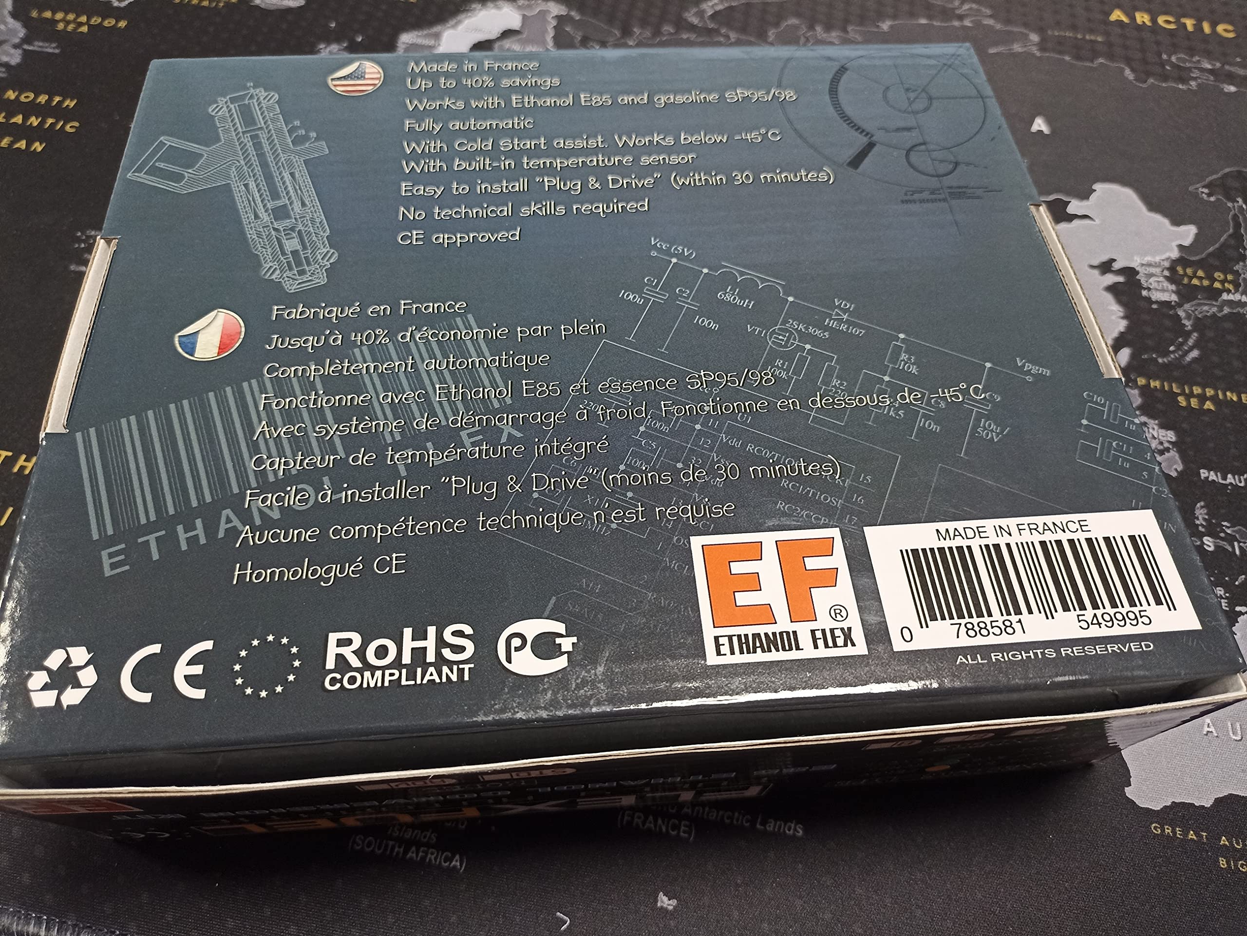 Kit ETHANOL FLEX E85® - Kit E85-4 cylindres - Boitier Ethanol E85 (Connecteurs Toyota) pour Voitures des Marques : Toyota, Lexus, et Certaines CITROËN