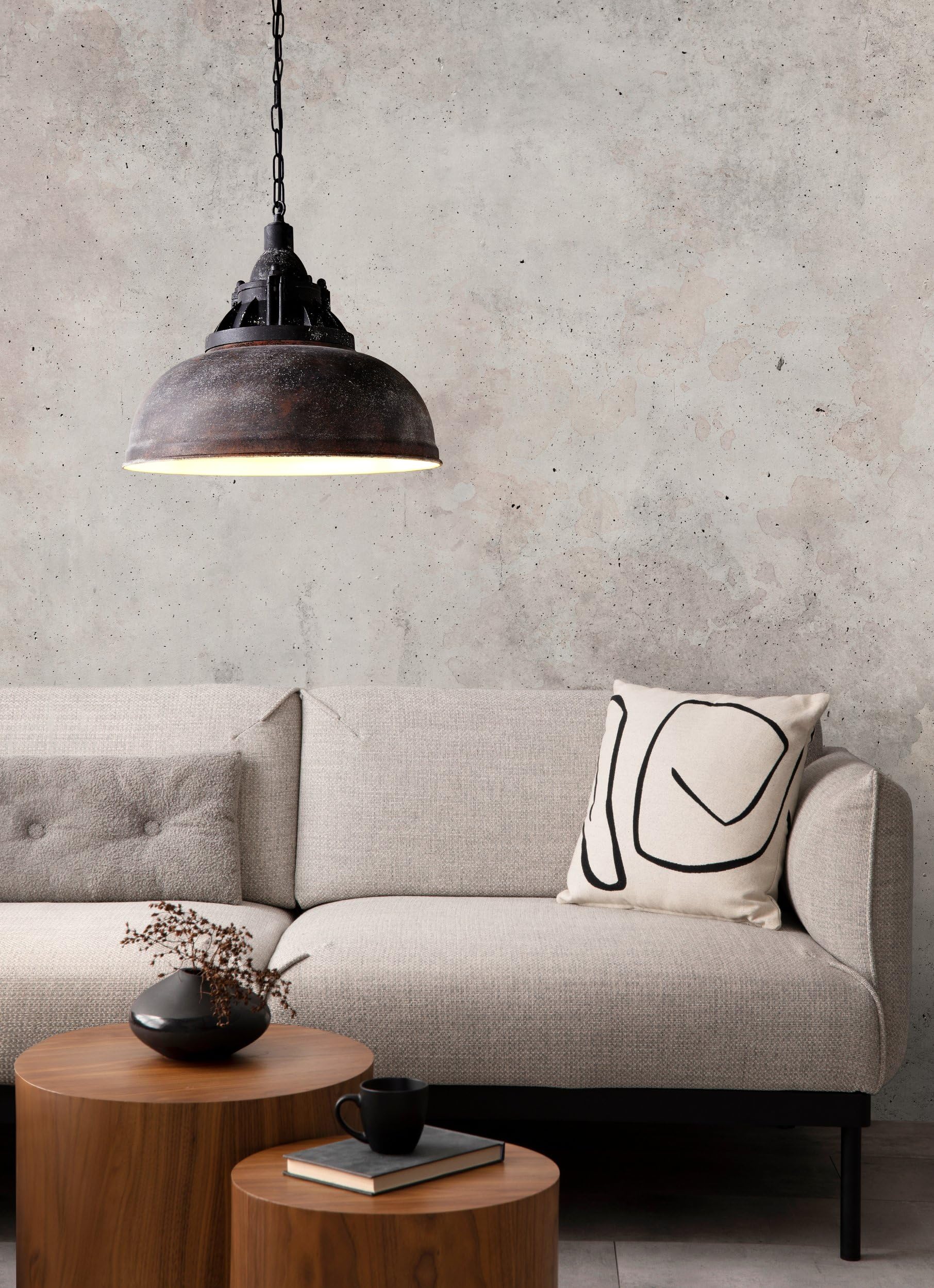 EGLO Hängeleuchte Grantham 1 1 flammige Vintage | Pendelleuchte im Industrial Design, Retro Hängelampe aus Stahl in Rostoptik, E27 Fassung