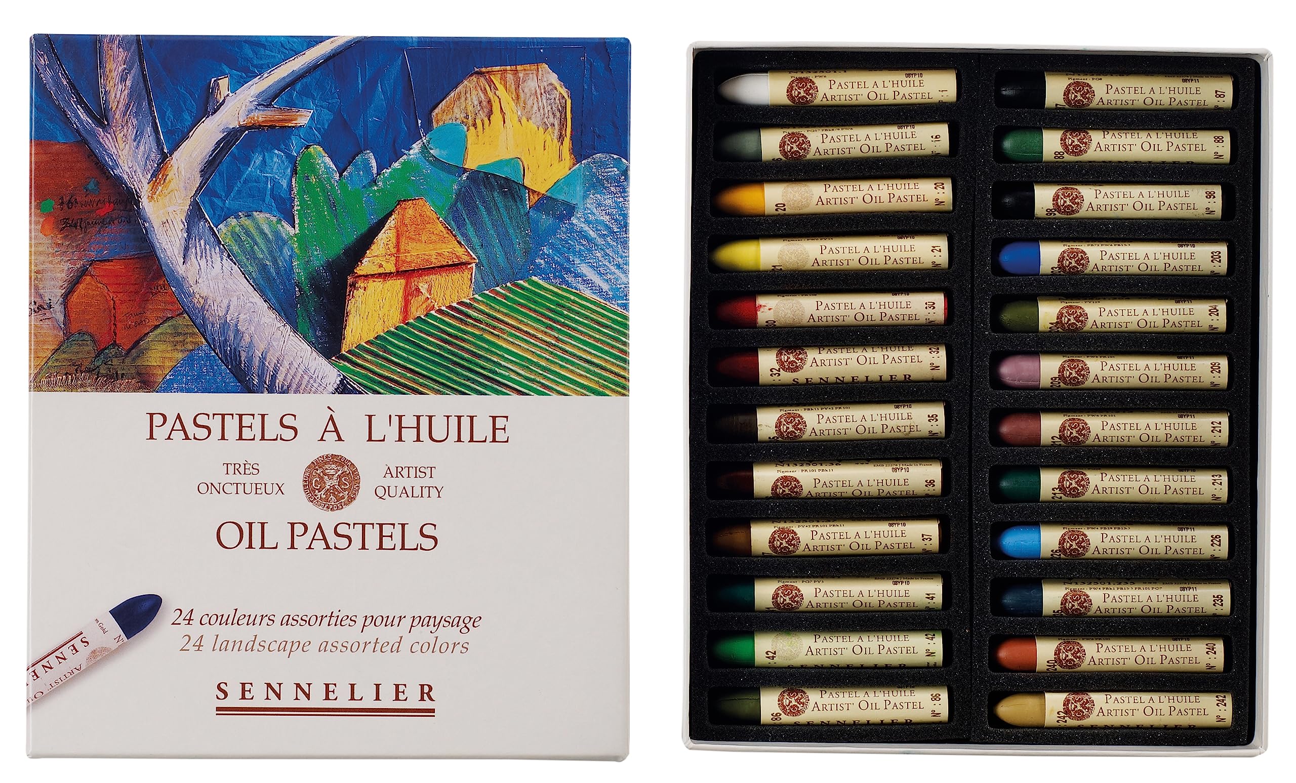 SennelierOil Pastel Set, 24 Count (Pack of 1), Landscape