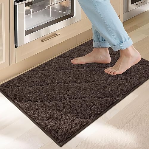 COSY HOMEER Alfombras de cocina de 20 x 32 pulgadas, lavables, antideslizantes, absorbentes para el suelo, alfombras suaves para cocina, tapete para