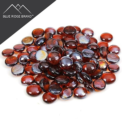 Miniatura 6 de Blue Ridge Brand  Perlas de vidrio templadode calidad profesionalperlas de 12" vidrio de espejo reflectante para hoguera y paisajismo, Ámbar (Dark